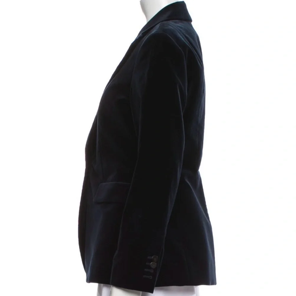 Theory Black Velvet Power Jacket | One-Button Blazer | Size 4 - Picture 3 of 8